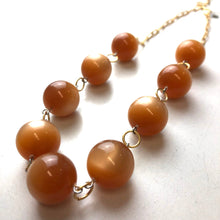 Load image into Gallery viewer, Champagne Beige Moonglow Stations Necklace