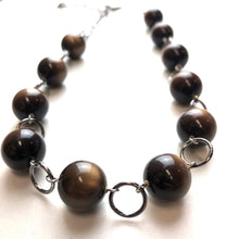 Load image into Gallery viewer, Chocolate Brown Moonglow Stations Necklace