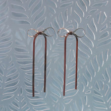 Load image into Gallery viewer, Titanium Tassel Ribbon Earrings
