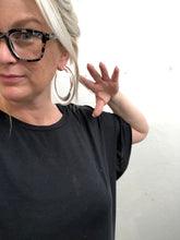 Load image into Gallery viewer, Clear Vintage Lucite Ashlie Hoop Earrings 3 Inch