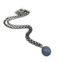 Load image into Gallery viewer, Blue Gemz Disc Layering Necklace - 18mm pendant