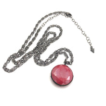 Load image into Gallery viewer, Ruby Luster Chunky Coin Layering Necklace - 28mm Pendant
