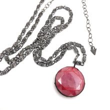 Load image into Gallery viewer, Ruby Luster Chunky Coin Layering Necklace - 28mm Pendant