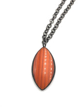 Load image into Gallery viewer, Rust Moonglow Stipe Petal Layering Necklace