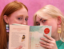 Load image into Gallery viewer, Rainbow Dangling Books Earrings