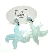 Load image into Gallery viewer, Frosty Starfish Drop Earrings