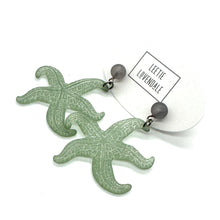 Load image into Gallery viewer, Frosty Starfish Drop Earrings