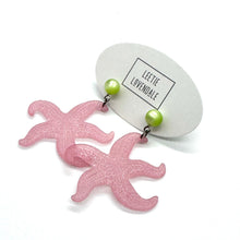 Load image into Gallery viewer, Frosty Starfish Drop Earrings