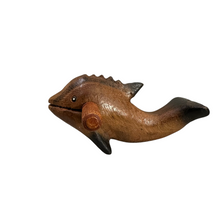 Load image into Gallery viewer, 4&quot;Dark Oak Stained Musical Whistle and Percussion Dolphin