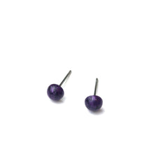 Load image into Gallery viewer, Purple Capiz Marbled Lucite Stud Earrings