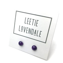 Load image into Gallery viewer, Purple Capiz Marbled Lucite Stud Earrings