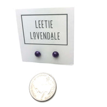 Load image into Gallery viewer, Purple Capiz Marbled Lucite Stud Earrings