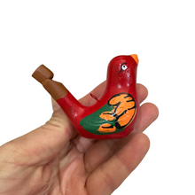 Load image into Gallery viewer, Clay Water Whistle Bird (Red)
