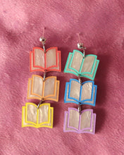 Load image into Gallery viewer, Rainbow Dangling Books Earrings