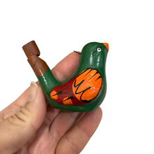 Load image into Gallery viewer, Clay Water Whistle Bird (Dark green)