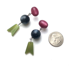 Load image into Gallery viewer, Cranberry Quiver Moonglow Statement Earrings *