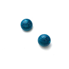 Load image into Gallery viewer, Peacock Capiz Glow Retro Button Stud Earrings