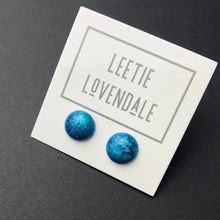 Load image into Gallery viewer, Peacock Capiz Glow Retro Button Stud Earrings