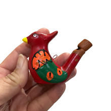 Load image into Gallery viewer, Clay Water Whistle Bird (Red crest)