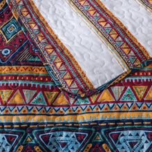 Load image into Gallery viewer, DaDa Bedding Southwestern Aztec Bohemian Desert Tribal Quilted Bedspread Set (KSX-002)