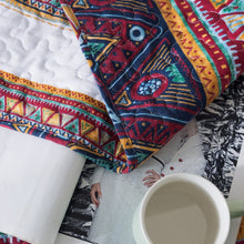 Load image into Gallery viewer, DaDa Bedding Southwestern Aztec Bohemian Desert Tribal Quilted Bedspread Set (KSX-002)