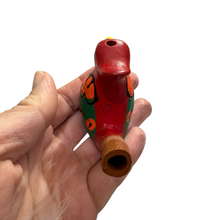 Load image into Gallery viewer, Clay Water Whistle Bird (Red crest)