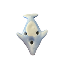 Load image into Gallery viewer, Ceramic Dolphin Ocarina Ocean Blue