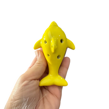 Load image into Gallery viewer, Ceramic Dolphin Ocarina Yellow