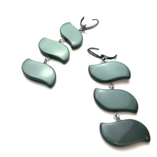 Load image into Gallery viewer, Forest Green Bling Swish Moonglow Statement Earrings *