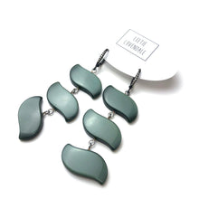 Load image into Gallery viewer, Forest Green Bling Swish Moonglow Statement Earrings *