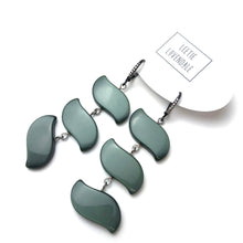 Load image into Gallery viewer, Forest Green Bling Swish Moonglow Statement Earrings *