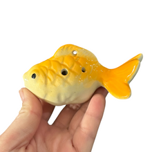 Load image into Gallery viewer, Ceramic Goldfish Ocarina Yellow