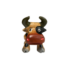 Load image into Gallery viewer, Wooden Farm Cow Decoration Figurine