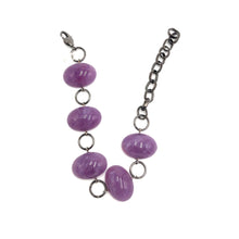 Load image into Gallery viewer, Amethyst Gemz Stations Bracelet