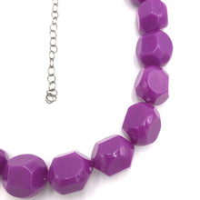 Load image into Gallery viewer, Violet Chunky Facet Marco Necklace