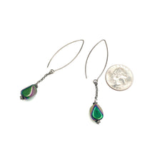 Load image into Gallery viewer, Black Iris RainChain Drop Earrings