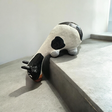 Load image into Gallery viewer, Wooden Minimal Cow Shelf Figurine Decoration