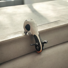 Load image into Gallery viewer, Wooden Minimal Cow Shelf Figurine Decoration