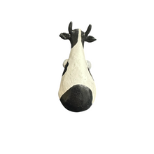 Load image into Gallery viewer, Wooden Minimal Cow Shelf Figurine Decoration