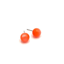 Load image into Gallery viewer, Neon Melon Moonglow Ball Stud Earrings - 12mm