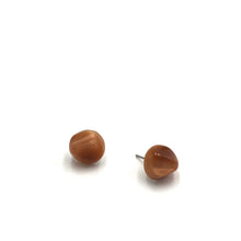 Load image into Gallery viewer, Butterscotch Nugget Moonglow Retro Button Stud Earrings