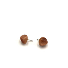 Load image into Gallery viewer, Butterscotch Nugget Moonglow Retro Button Stud Earrings