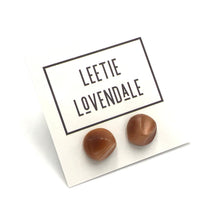 Load image into Gallery viewer, Butterscotch Nugget Moonglow Retro Button Stud Earrings