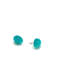 Load image into Gallery viewer, Teal Moonglow Oval Stud Earrings