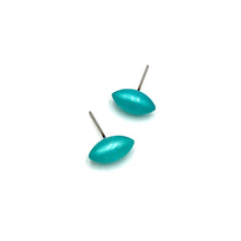 Load image into Gallery viewer, Teal Moonglow Mini Pod Stud Earrings