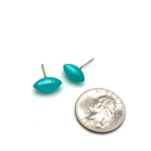 Load image into Gallery viewer, Teal Moonglow Mini Pod Stud Earrings