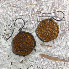 Load image into Gallery viewer, Smoke Topaz Brown Ice Chip Drop Earrings