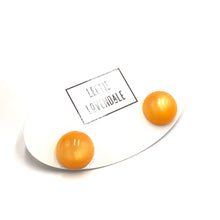 Load image into Gallery viewer, Tangerine Moonglow Retro Button Stud Earrings