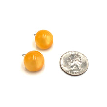 Load image into Gallery viewer, Tangerine Moonglow Retro Button Stud Earrings