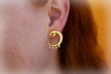 Load image into Gallery viewer, Shimmering Moon Titanium Earrings